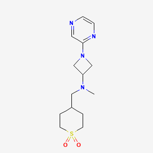 N-[(1,1-Dioxothian-4-yl)methyl]-N-methyl-1-pyrazin-2-ylazetidin-3-amine