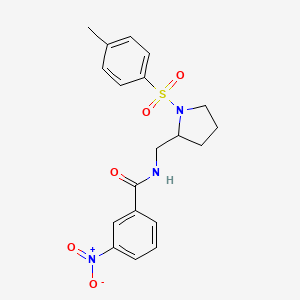 3-nitro-N-((1-tosylpyrrolidin-2-yl)methyl)benzamide