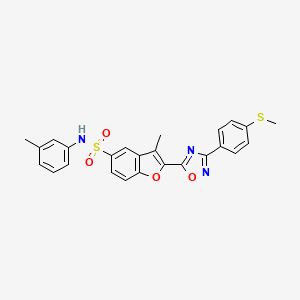 3-methyl-2-(3-(4-(methylthio)phenyl)-1,2,4-oxadiazol-5-yl)-N-(m-tolyl)benzofuran-5-sulfonamide