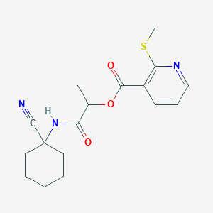 1-[(1-Cyanocyclohexyl)carbamoyl]ethyl 2-(methylsulfanyl)pyridine-3-carboxylate