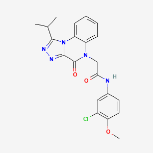 N-(3-chloro-4-methoxyphenyl)-2-[4-oxo-1-(propan-2-yl)[1,2,4]triazolo[4,3-a]quinoxalin-5(4H)-yl]acetamide