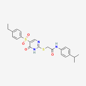 2-((5-((4-ethylphenyl)sulfonyl)-6-oxo-1,6-dihydropyrimidin-2-yl)thio)-N-(4-isopropylphenyl)acetamide