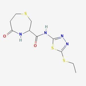 N-(5-(ethylthio)-1,3,4-thiadiazol-2-yl)-5-oxo-1,4-thiazepane-3-carboxamide