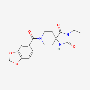 8-(Benzo[d][1,3]dioxole-5-carbonyl)-3-ethyl-1,3,8-triazaspiro[4.5]decane-2,4-dione