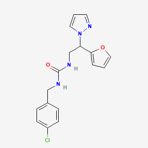 1-(4-chlorobenzyl)-3-(2-(furan-2-yl)-2-(1H-pyrazol-1-yl)ethyl)urea