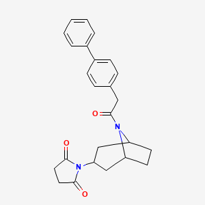 1-((1R,5S)-8-(2-([1,1'-biphenyl]-4-yl)acetyl)-8-azabicyclo[3.2.1]octan-3-yl)pyrrolidine-2,5-dione