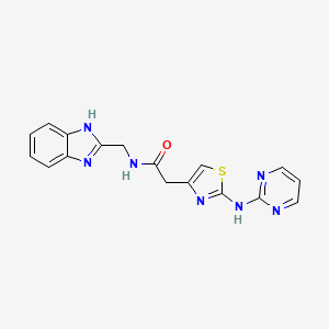 N-((1H-benzo[d]imidazol-2-yl)methyl)-2-(2-(pyrimidin-2-ylamino)thiazol-4-yl)acetamide