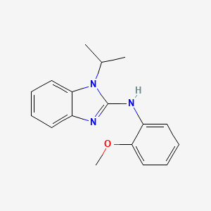 molecular formula C17H19N3O B2853512 N-(2-methoxyphenyl)-1-(propan-2-yl)-1H-1,3-benzodiazol-2-amine CAS No. 630091-83-7