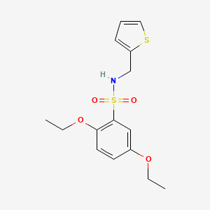 molecular formula C15H19NO4S2 B2853513 [(2,5-Diethoxyphenyl)sulfonyl](2-thienylmethyl)amine CAS No. 873675-16-2
