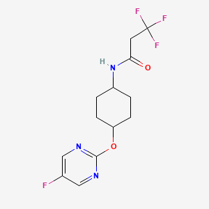 3,3,3-trifluoro-N-((1r,4r)-4-((5-fluoropyrimidin-2-yl)oxy)cyclohexyl)propanamide