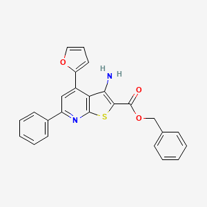 Benzyl 3-amino-4-(furan-2-yl)-6-phenylthieno[2,3-b]pyridine-2-carboxylate