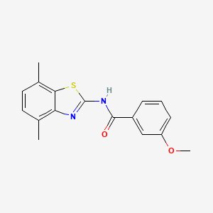 molecular formula C17H16N2O2S B2853526 N-(4,7-dimethyl-1,3-benzothiazol-2-yl)-3-methoxybenzamide CAS No. 900867-46-1