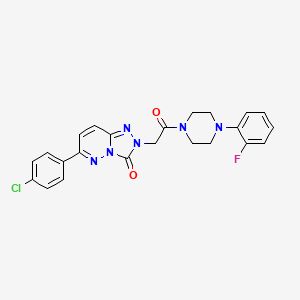 molecular formula C23H20ClFN6O2 B2853527 6-(4-chlorophenyl)-2-{2-[4-(2-fluorophenyl)piperazin-1-yl]-2-oxoethyl}-2H,3H-[1,2,4]triazolo[4,3-b]pyridazin-3-one CAS No. 1189957-49-0