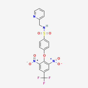 4-(2,6-Dinitro-4-(trifluoromethyl)phenoxy)-N-(2-pyridinylmethyl)benzenesulfonamide