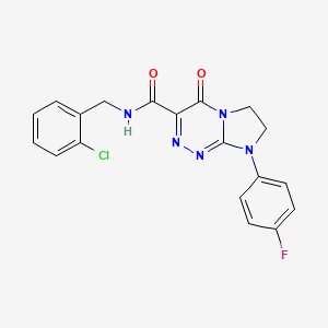 molecular formula C19H15ClFN5O2 B2853543 N-(2-chlorobenzyl)-8-(4-fluorophenyl)-4-oxo-4,6,7,8-tetrahydroimidazo[2,1-c][1,2,4]triazine-3-carboxamide CAS No. 946231-31-8