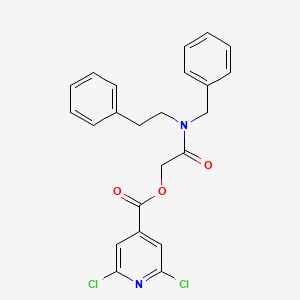molecular formula C23H20Cl2N2O3 B2853554 [2-[Benzyl(2-phenylethyl)amino]-2-oxoethyl] 2,6-dichloropyridine-4-carboxylate CAS No. 521278-42-2