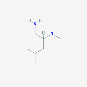 molecular formula C8H20N2 B2853555 (1-Amino-4-methylpentan-2-yl)dimethylamine CAS No. 923249-13-2