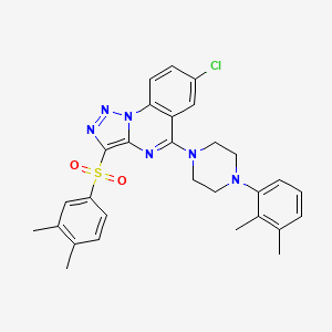 7-Chloro-5-(4-(2,3-dimethylphenyl)piperazin-1-yl)-3-((3,4-dimethylphenyl)sulfonyl)-[1,2,3]triazolo[1,5-a]quinazoline