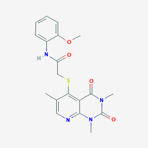 N-(2-methoxyphenyl)-2-((1,3,6-trimethyl-2,4-dioxo-1,2,3,4-tetrahydropyrido[2,3-d]pyrimidin-5-yl)thio)acetamide