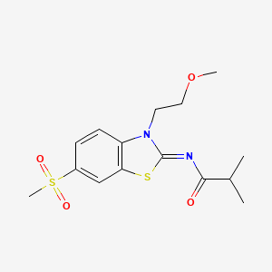 (Z)-N-(3-(2-methoxyethyl)-6-(methylsulfonyl)benzo[d]thiazol-2(3H)-ylidene)isobutyramide