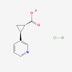 (1S,2S)-2-Pyridin-3-ylcyclopropane-1-carboxylic acid;hydrochloride