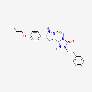 11-(4-Butoxyphenyl)-4-(2-phenylethyl)-3,4,6,9,10-pentaazatricyclo[7.3.0.0^{2,6}]dodeca-1(12),2,7,10-tetraen-5-one