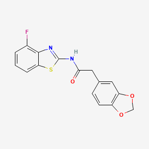 2-(benzo[d][1,3]dioxol-5-yl)-N-(4-fluorobenzo[d]thiazol-2-yl)acetamide