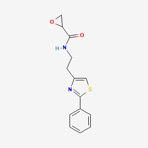 N-[2-(2-Phenyl-1,3-thiazol-4-yl)ethyl]oxirane-2-carboxamide