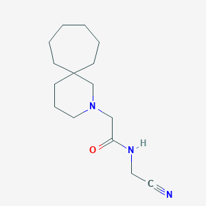 molecular formula C15H25N3O B2853581 2-{2-azaspiro[5.6]dodecan-2-yl}-N-(cyanomethyl)acetamide CAS No. 1436066-79-3