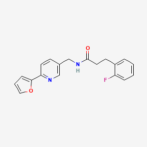 molecular formula C19H17FN2O2 B2853587 3-(2-fluorophenyl)-N-((6-(furan-2-yl)pyridin-3-yl)methyl)propanamide CAS No. 1904359-49-4