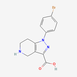 molecular formula C13H12BrN3O2 B2853588 1-(4-bromophenyl)-1H,4H,5H,6H,7H-pyrazolo[4,3-c]pyridine-3-carboxylic acid CAS No. 1367755-36-9