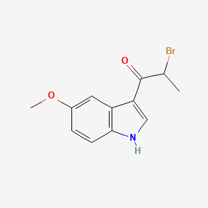 molecular formula C12H12BrNO2 B2853589 2-bromo-1-(5-methoxy-1H-indol-3-yl)propan-1-one CAS No. 57641-98-2