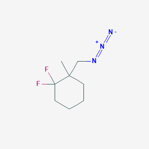 molecular formula C8H13F2N3 B2853592 1-(Azidomethyl)-2,2-difluoro-1-methylcyclohexane CAS No. 2309461-05-8
