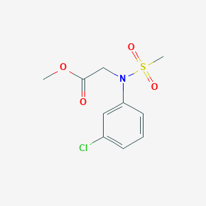 molecular formula C10H12ClNO4S B2853610 Methyl N-(3-chlorophenyl)-N-(methylsulfonyl)glycinate CAS No. 503838-40-2