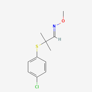 molecular formula C11H14ClNOS B2853619 2-[(4-chlorophenyl)sulfanyl]-2-methylpropanal O-methyloxime CAS No. 306979-71-5