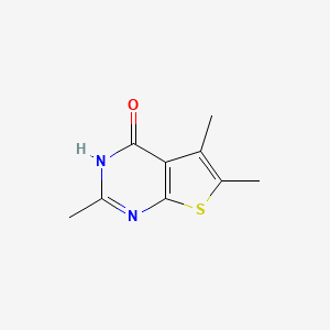 molecular formula C9H10N2OS B2853657 2,5,6-trimethyl-3H,4H-thieno[2,3-d]pyrimidin-4-one CAS No. 18593-45-8