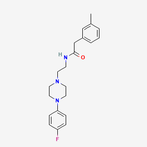 molecular formula C21H26FN3O B2853663 N-(2-(4-(4-fluorophenyl)piperazin-1-yl)ethyl)-2-(m-tolyl)acetamide CAS No. 1049411-59-7