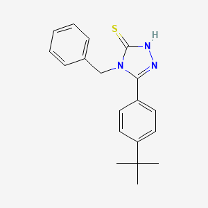 molecular formula C19H21N3S B2853664 4-benzyl-5-(4-tert-butylphenyl)-4H-1,2,4-triazole-3-thiol CAS No. 124953-71-5