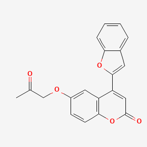 molecular formula C20H14O5 B2853666 4-(1-Benzofuran-2-yl)-6-(2-oxopropoxy)chromen-2-one CAS No. 898432-29-6