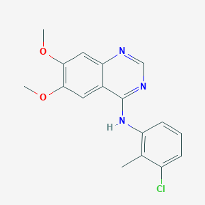 molecular formula C17H16ClN3O2 B2853669 N-(3-chloro-2-methylphenyl)-6,7-dimethoxyquinazolin-4-amine CAS No. 477855-15-5