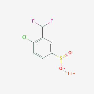 molecular formula C7H4ClF2LiO2S B2853678 Lithium(1+) 4-chloro-3-(difluoromethyl)benzene-1-sulfinate CAS No. 2248347-80-8