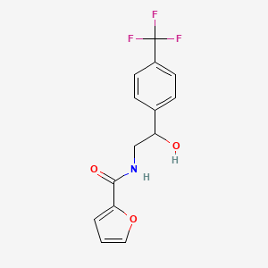 molecular formula C14H12F3NO3 B2853684 N-(2-hydroxy-2-(4-(trifluoromethyl)phenyl)ethyl)furan-2-carboxamide CAS No. 1351607-83-4