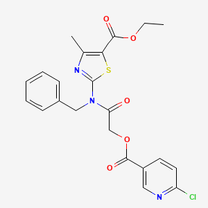 {Benzyl[5-(ethoxycarbonyl)-4-methyl-1,3-thiazol-2-yl]carbamoyl}methyl 6-chloropyridine-3-carboxylate