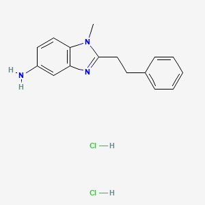 1-Methyl-2-(2-phenylethyl)benzimidazol-5-amine;dihydrochloride
