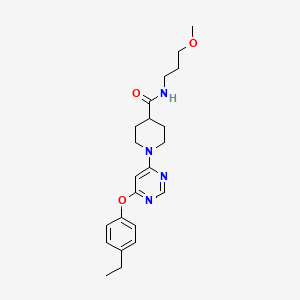 molecular formula C22H30N4O3 B2853705 1-[6-(4-ethylphenoxy)pyrimidin-4-yl]-N-(3-methoxypropyl)piperidine-4-carboxamide CAS No. 1116045-37-4