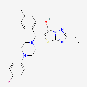 2-Ethyl-5-((4-(4-fluorophenyl)piperazin-1-yl)(p-tolyl)methyl)thiazolo[3,2-b][1,2,4]triazol-6-ol
