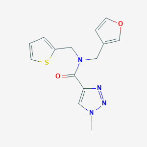 molecular formula C14H14N4O2S B2853716 N-(furan-3-ylmethyl)-1-methyl-N-(thiophen-2-ylmethyl)-1H-1,2,3-triazole-4-carboxamide CAS No. 1798029-67-0