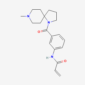 molecular formula C19H25N3O2 B2853768 N-(3-{8-methyl-1,8-diazaspiro[4.5]decane-1-carbonyl}phenyl)prop-2-enamide CAS No. 2249318-99-6