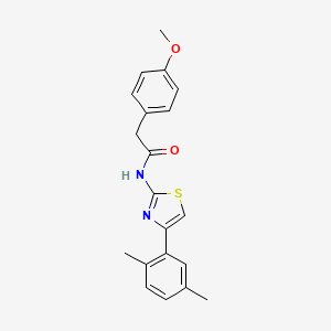 molecular formula C20H20N2O2S B2853769 N-[4-(2,5-dimethylphenyl)-1,3-thiazol-2-yl]-2-(4-methoxyphenyl)acetamide CAS No. 923506-19-8
