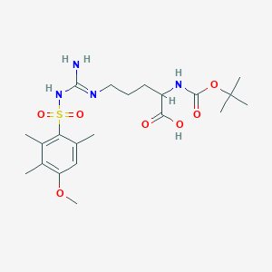molecular formula C21H34N4O7S B2853771 Boc-DL-Arg(Mtr)-OH CAS No. 102185-38-6; 200122-49-2